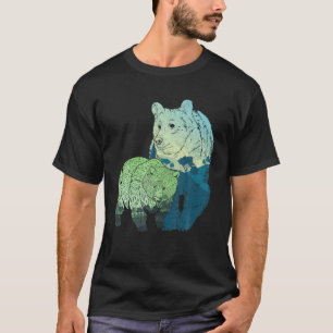 Camiseta Urso Cinzento Urso Selvagem Urso Amante de os anim
