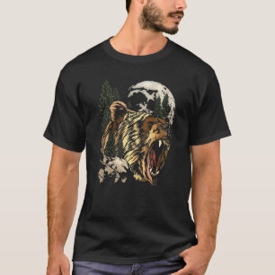 Camiseta Urso Cinzento Vida Selvagem Espírito da Natureza A