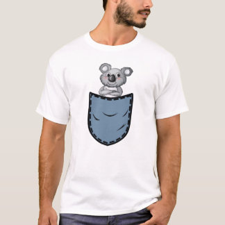 Camiseta Urso coala bonito no bolso Men T-Shirt