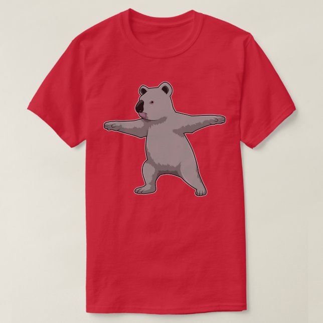 Camiseta Urso coala na Yoga Fitness (Frente do Design)