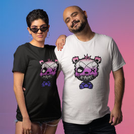 Camiseta Urso Colorido da Bandeira do Orgulho Gênero-fluido