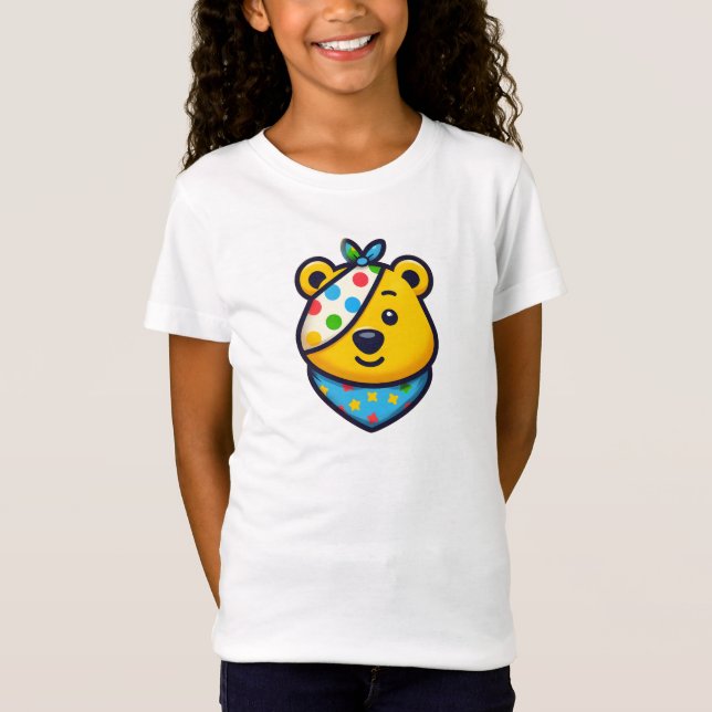 Camiseta Urso Colorido de Pudsey (Frente)