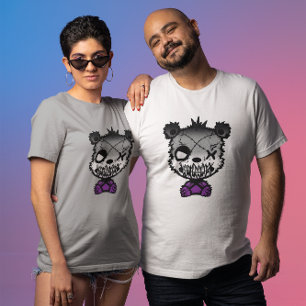 Camiseta Urso Colorido do Sinalizador do Orgulho Assexual d
