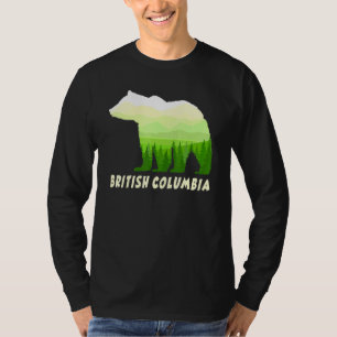 Camiseta Urso Columbia Grizzly britânico na floresta do Can