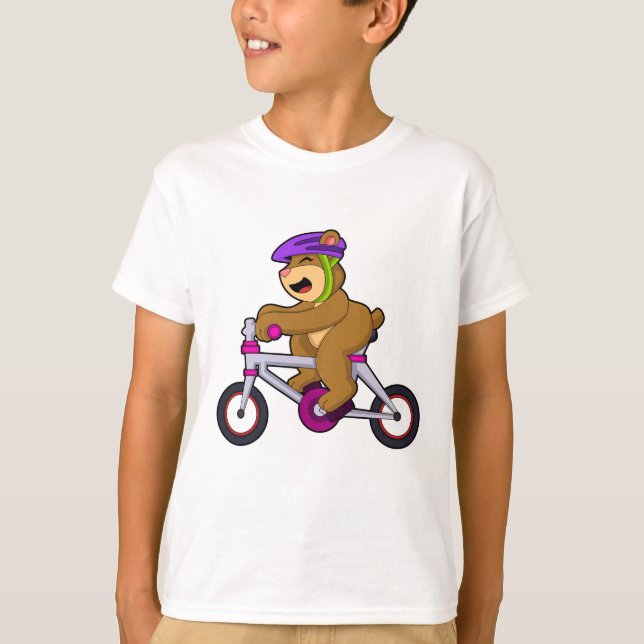 Camiseta Urso com Bicicleta e Capacete (Frente)