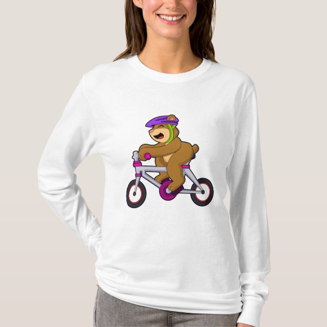 Camiseta Urso com Bicicleta e Capacete (Frente)