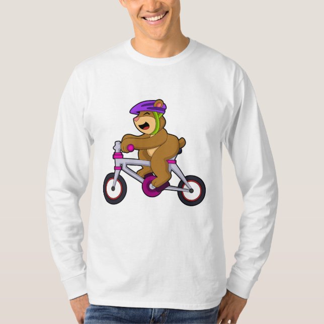 Camiseta Urso com Bicicleta e Capacete (Frente)