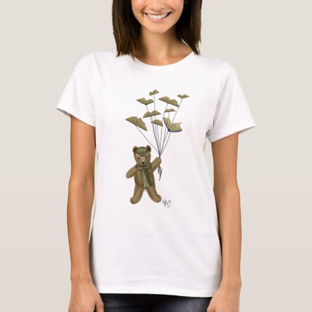 Camiseta Urso com Borboletas de Livro (Frente)