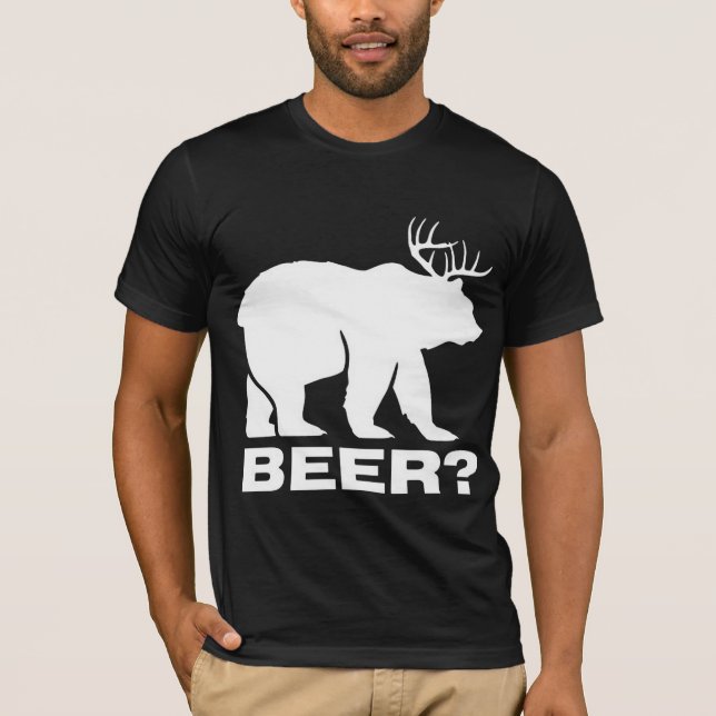 Camiseta Urso com cerveja dos cervos? (Frente)