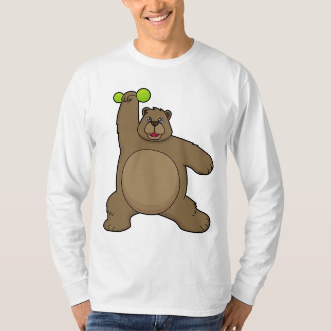 Camiseta Urso com Dumbbell na Malhação Yoga (Frente)