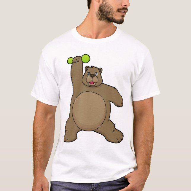 Camiseta Urso com Dumbbell na Malhação Yoga (Frente)