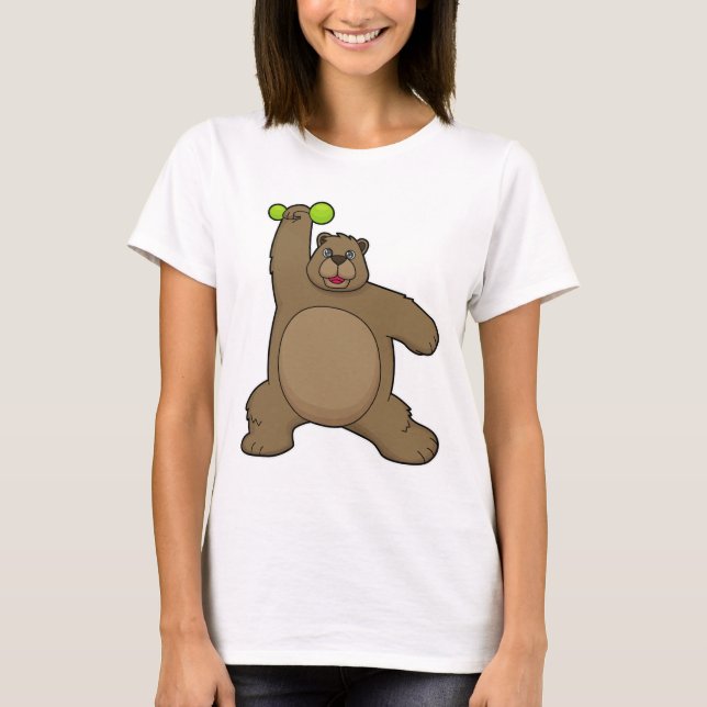 Camiseta Urso com Dumbbell na Malhação Yoga (Frente)