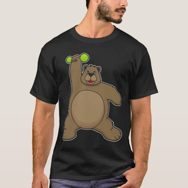 Camiseta Urso com Dumbbell na Malhação Yoga (Frente)