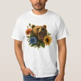 Camiseta Urso com Flores