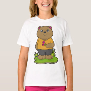 Camiseta Urso com Flores