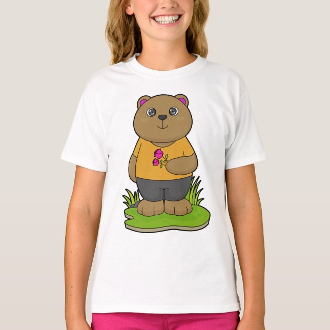 Camiseta Urso com Flores (Frente)