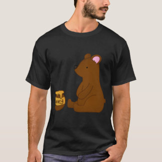 Camiseta Urso com menino da família de jarro de mel