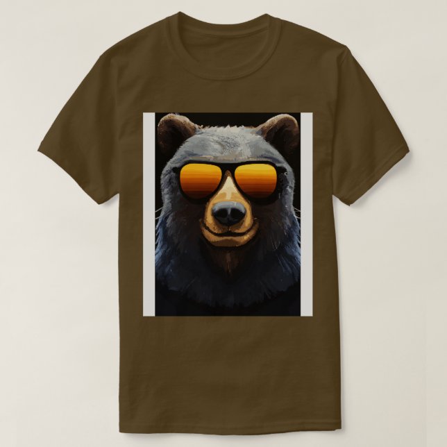 Camiseta Urso com óculos de sol 1 (Frente do Design)