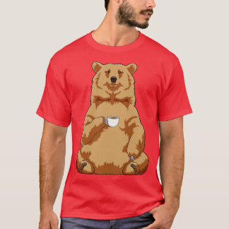 Camiseta Urso com Xícara de Café