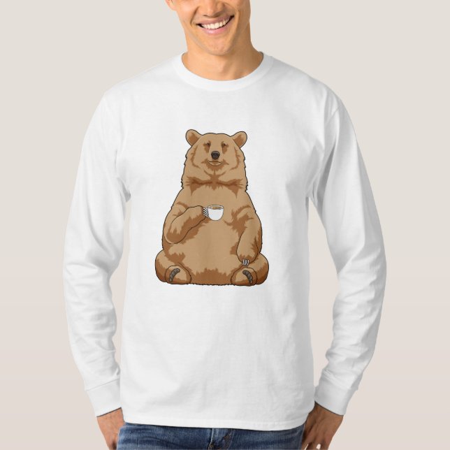 Camiseta Urso com Xícara de Café (Frente)