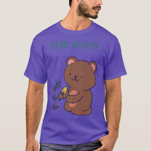 Camiseta Urso Comigo, Um Quic Gardene De Cartoon De Frase D