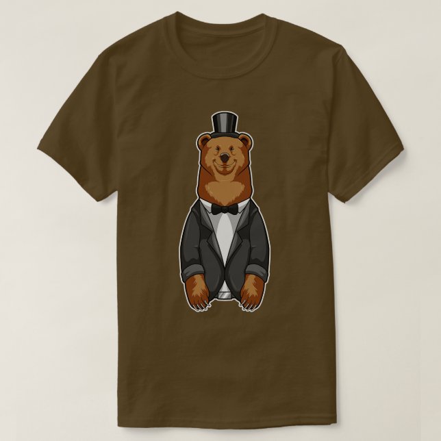 Camiseta Urso como Alcance com Jaqueta (Frente do Design)