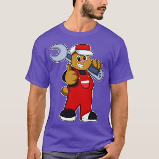 Camiseta Urso como artesão com Ferramenta