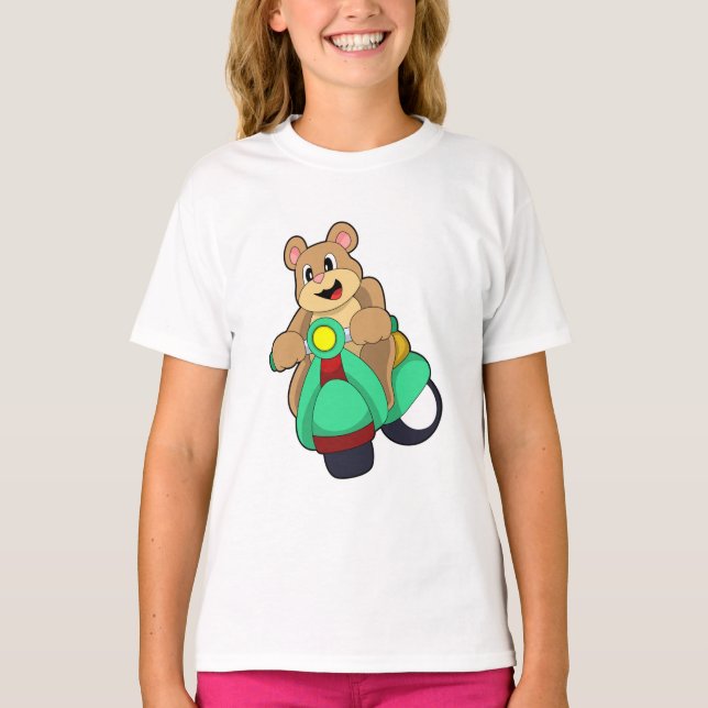Camiseta Urso como Biker com Patinete.PNG (Frente)