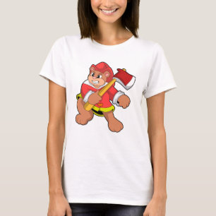 Camiseta Urso como Bombeiro com Ax