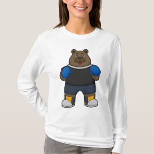 Camiseta Urso como Boxer com luvas in a box
