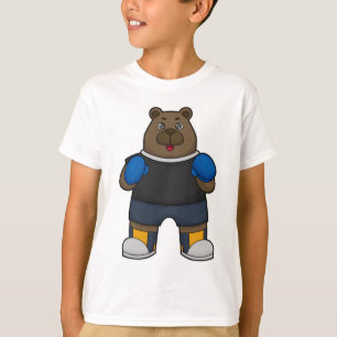 Camiseta Urso como Boxer com luvas in a box