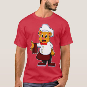 Camiseta Urso como cozinheiro com chapéu de Chefs