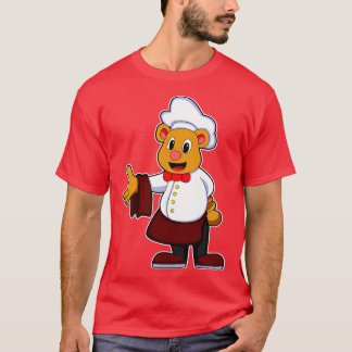 Camiseta Urso como cozinheiro com chapéu de Chefs