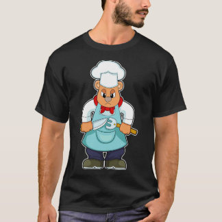 Camiseta Urso como Cozinheiro com Forte de Faca