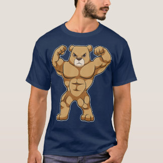 Camiseta Urso como Criador de Portos com Músculos Grandes