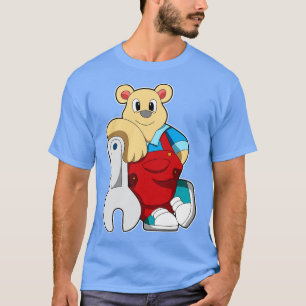 Camiseta Urso como engenheiro de Mecatrônica com Wrench