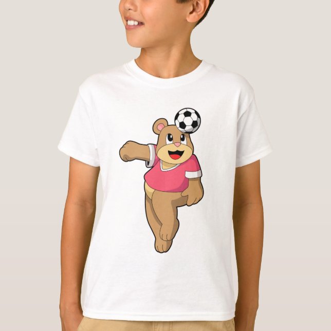 Camiseta Urso como jogador de futebol com Soccer.PNG (Frente)