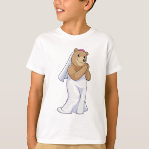 Camiseta Urso como Noiva com Véu