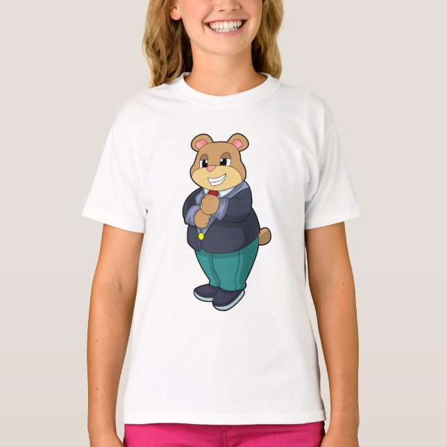 Camiseta Urso como Noivo com Terno (Frente)