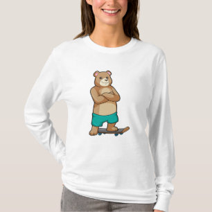 Camiseta Urso como Patinador com skate
