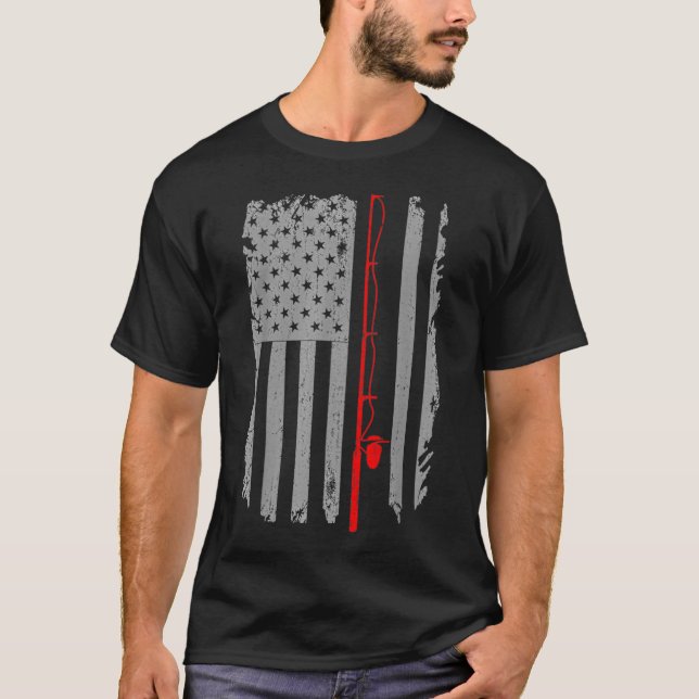 Camiseta Urso como Pescador com Peixe (Frente)