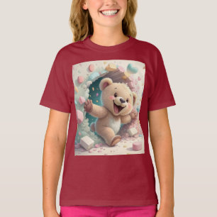 Camiseta Urso Corajoso Que Atravessa A Parede   Sala para C