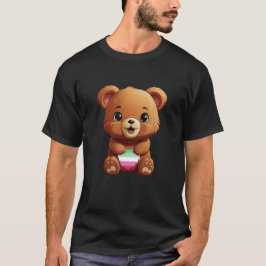 Camiseta Urso da Bandeira do Orgulho Abrosexual Fofo, Abros