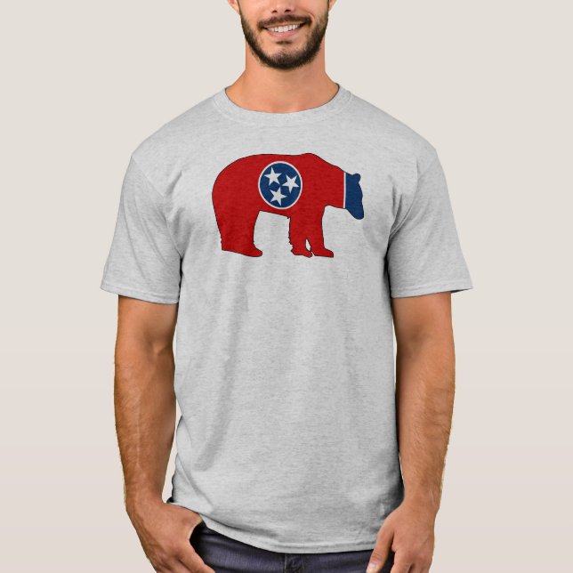 Camiseta Urso da Bandeira do Tennessee (Frente)