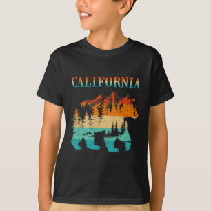 Camiseta Urso da Califórnia Vintage Retro Natureza Caminhad