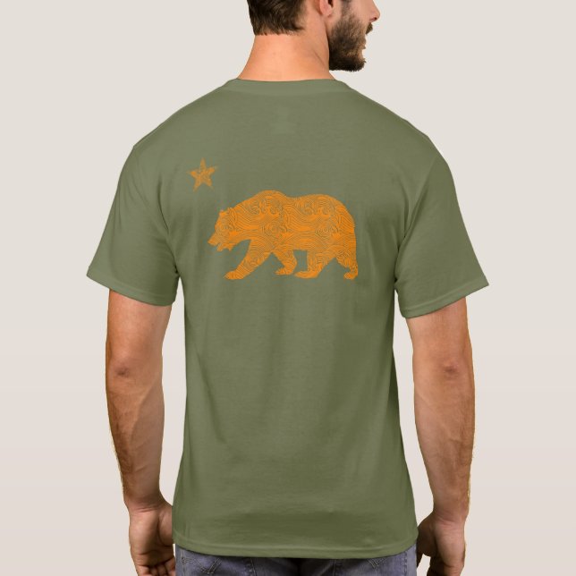 Camiseta Urso da fadiga do t-shirt dos homens (Verso)