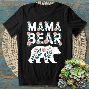 Camiseta Urso da Mãe Floral das mães e Mães