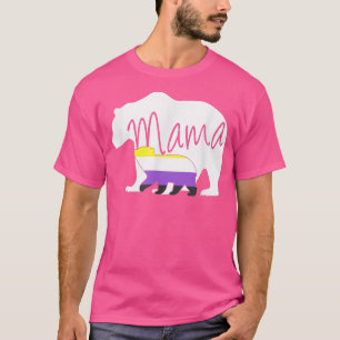 Camiseta Urso da Mãe Gama Não-Binário Bonita
