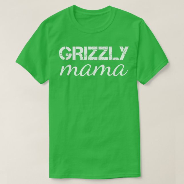 Camiseta Urso da Mamãe Grizzly 999 (Frente do Design)