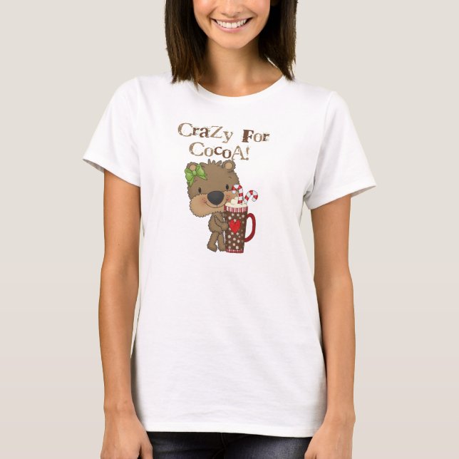 Camiseta Urso da menina louco para o cacau (Frente)